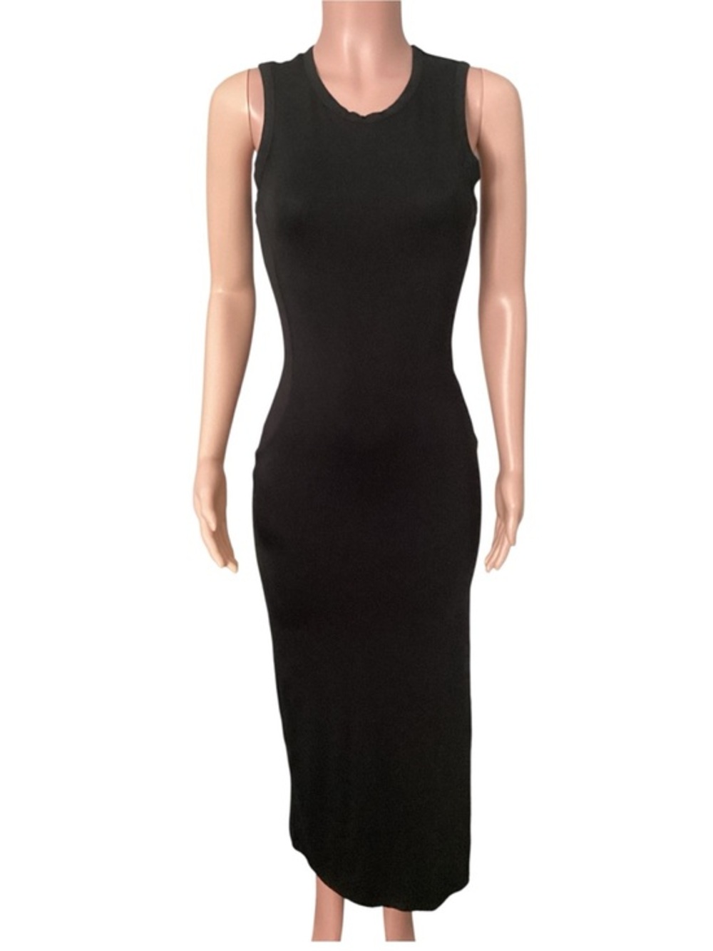 Quince Maxi Dress Sleeveless High Neck Side Slit Size Small